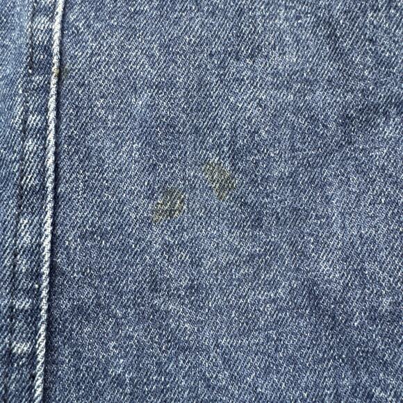 Vintage Jean Oversized Bomber Jacket with Tartan Plaid Lining Boyfriend - Picture 9 of 16